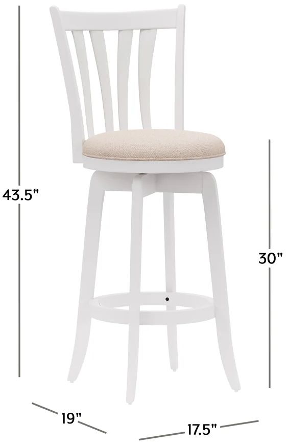 HH2 Home Savana White/Cream Bar Height Stool-2