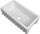 ZLINE Venice 36" White Gloss Farmhouse Single Bowl Fireclay Kitchen Sink-2