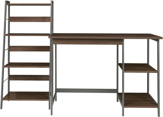 Signature Design by Ashley® Soho Warm Brown Office Desk and Shelf-1