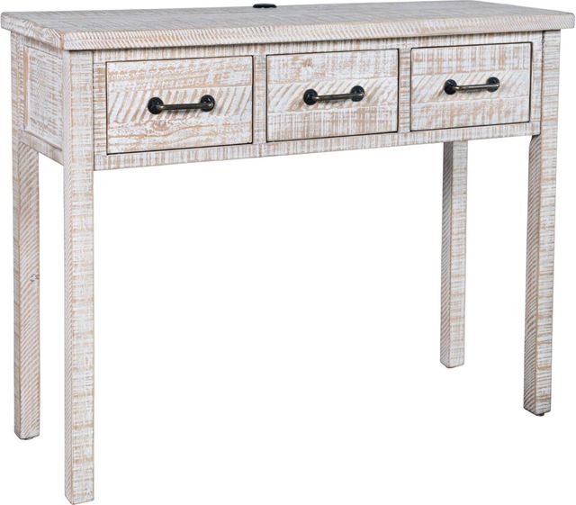Jofran Inc. North Coast White Wash 3-Drawer Accent Console-0