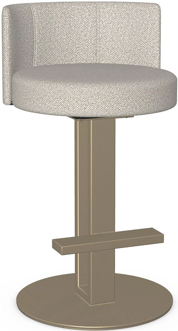 Amisco Customizable Ingrid Upholstered Seat and Backrest Swivel Counter Stool with Memory Return-0