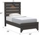 Emerald Home Thompson Stone Brown Twin Panel Bed-2