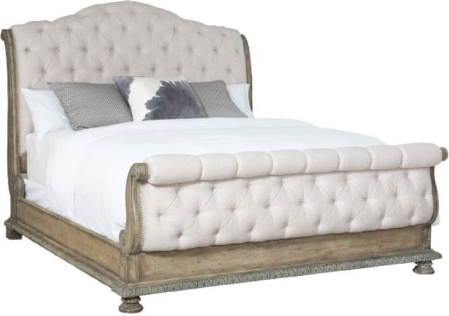 Hooker® Furniture Castella Antique Slate/Natural Tan King Sleigh Bed-0