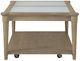 Bernards Citrus Heights Glass Top Cocktail Table with Sand Base and Caster-3