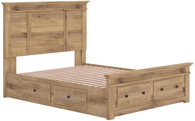 Signature Design by Ashley® Makidern Tan Queen Panel Storage Bed-2