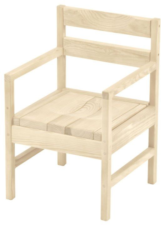 Crate Designs™ Furniture Unfinished Dining Arm Chair-0
