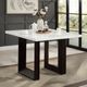 ACME Furniture Edwyn White Marble Top Counter Height Dining Table with Espresso Base-1
