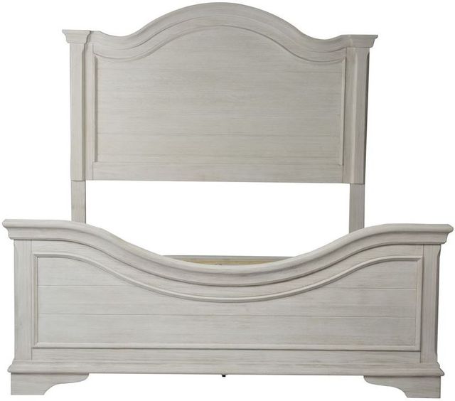 Liberty Furniture Bayside Antique White King Panel Bed-1