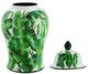 A & B Home Urn Green Lovise Palm Lidded Jar-1