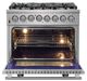 FORNO® Massimo 36" Stainless Steel Pro Style Dual Fuel Range-2