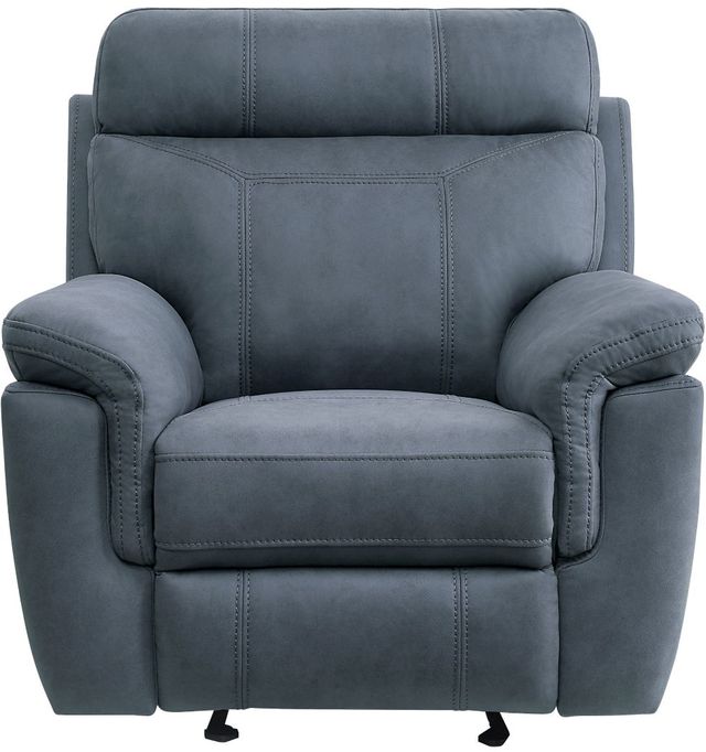 Mazin Furniture Clifton Blue Glider Reclining Chair-2