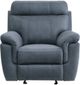 Mazin Furniture Clifton Blue Glider Reclining Chair-2