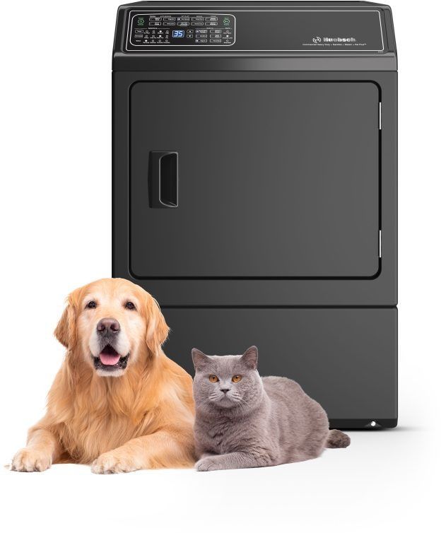 Huebsch® 7 Cu. Ft. Matte Black Electric Dryer with Over-Dry Protection-3