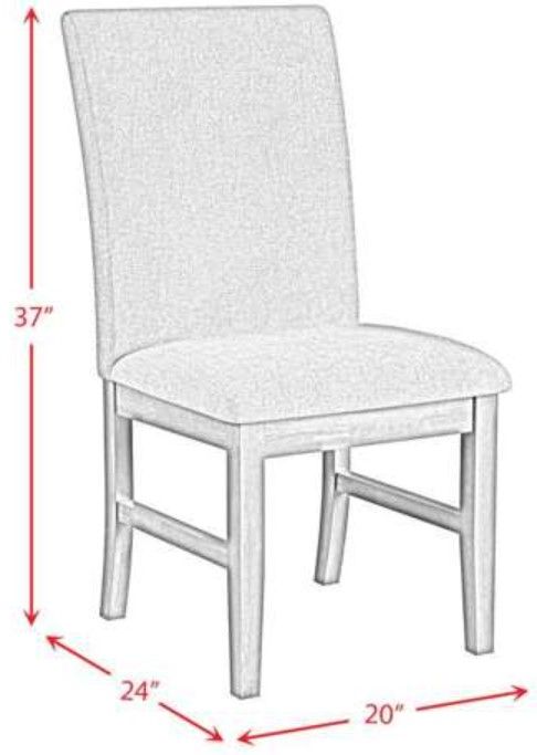 Elements International Santa Barbara Avocado/Walnut Dining Chair-2