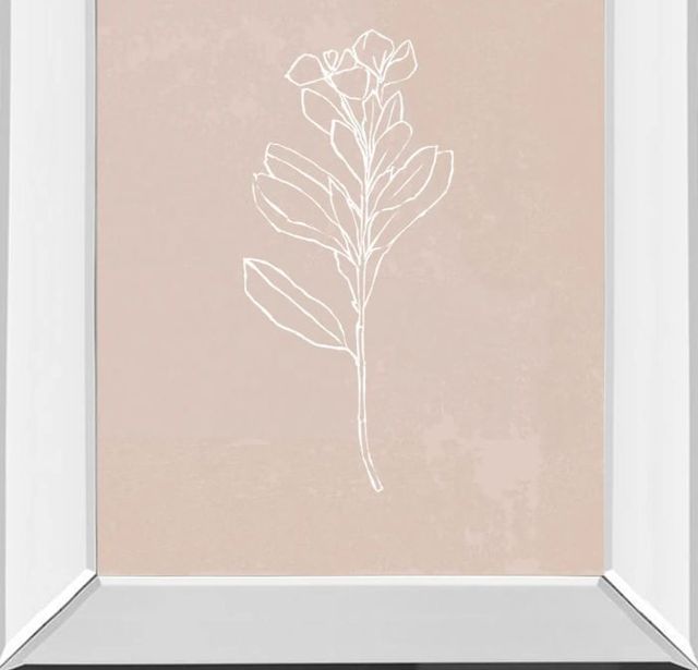 Classy Art Blush Bloom I by Annie Warren Mirror Framed Wall Art-1