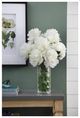 A & B Home Cream/Green Faux Fabric Peony Stem-3