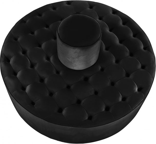 Meridian Furniture Banquet Black Velvet Roundabout-1