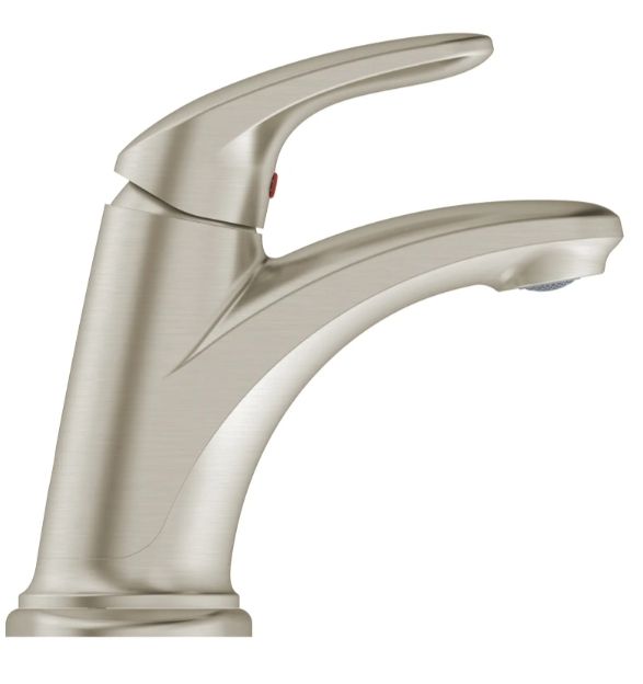 American Standard Colony® PRO Brushed Nickel Single Hole Single-Handle Bathroom Faucet with Less Drain and Lever Handle-3