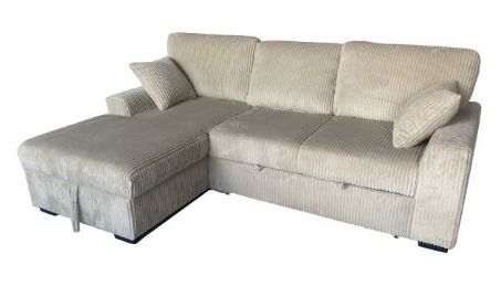 Milton Greens Stars 2-Piece Taupe Left Hand Facing Pull Out Bed Sectional and Storage Chaise-0