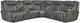 Corinthian Furniture Jordan 6-Piece Charcoal L-Shape Power Reclining Sectional-0