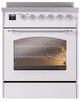 Ilve® Nostalgie II Series 30" White Pro Style Induction Range-0
