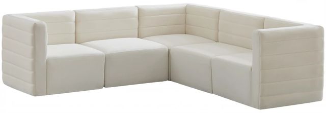 Meridian Furniture Quincy 5-Piece Cream Upholstered Modular Sectional-0