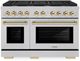 ZLINE Autograph Edition Paramount 48" Satin Stainless Steel Pro Style Dual Fuel Range with Polished Gold Accents-0