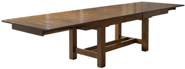 A-America® Mariposa Rustic Whiskey Trestle Dining Table-2