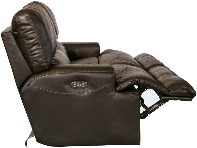 Catnapper® Wembley Steel Leather Power Lay Flat Reclining Sofa with Power Adjustable Headrest and Power Adjustable Lumbar Support-1