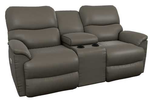 La-Z-Boy® Trouper Tar Power Reclining Loveseat with Console, Headrest, and Lumbar-0