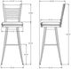 Amisco Customizable Edwin Upholstered Swivel Spectator Stool-2