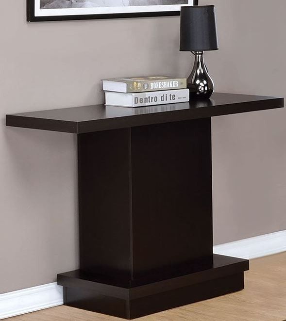 Coaster® Reston Cappuccino Pedestal Sofa Table-1