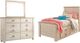 Signature Design by Ashley® Willowton 2-Piece Whitewash Twin Panel Bed Set-0