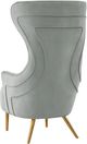 TOV Furniture Jezebel Gray Velvet Wingback Accent Chair-5