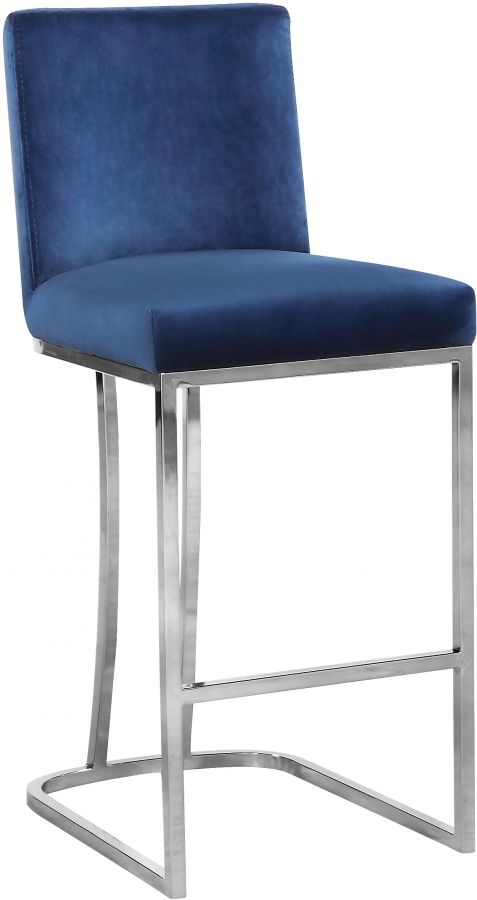 Meridian Furniture Heidi Navy Velvet Counter Stool-0