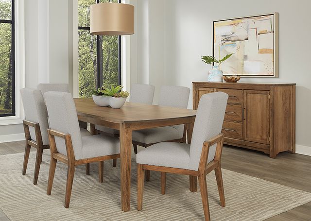 LM Co Home By Vaughan-Bassett Crafted Cherry by Ben & Erin Napier Medium Cherry/Oatmeal Upholstered Side Chair-1