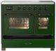 Ilve® Majestic III 40" Emerald Green Pro Style Induction Range with Triple Glass Door and Burnished Trim-2
