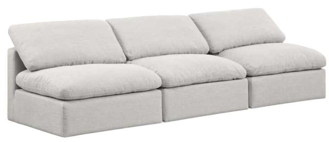 Meridian Furniture Cube 3-Piece Cream 105" Modular Sectional Armless Sofa-0