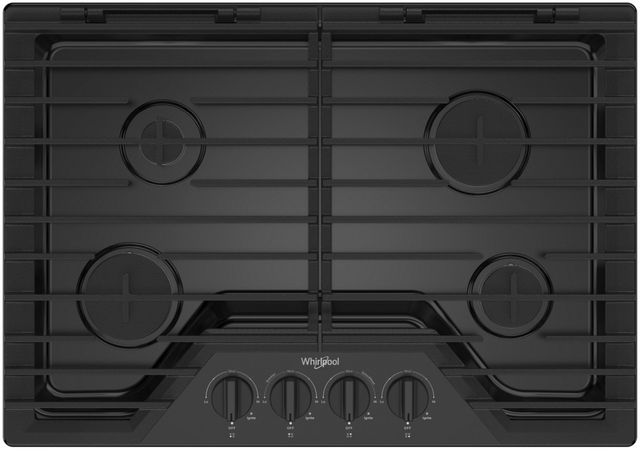 Whirlpool® 30" Black Gas Cooktop-0
