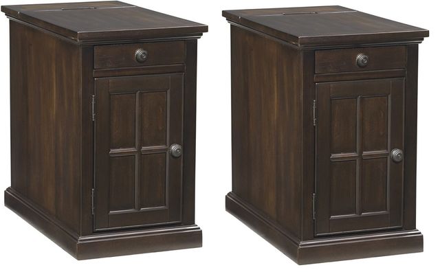 Signature Design by Ashley® Laflorn 2-Piece Dark Brown End Table Set-0
