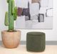 Coaster® Zena Faux Sheepskin Green Upholstered Round Ottoman-3