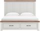 Benchcraft® Savonport 3-Piece Brown/White King Panel Storage Bedroom Set-5