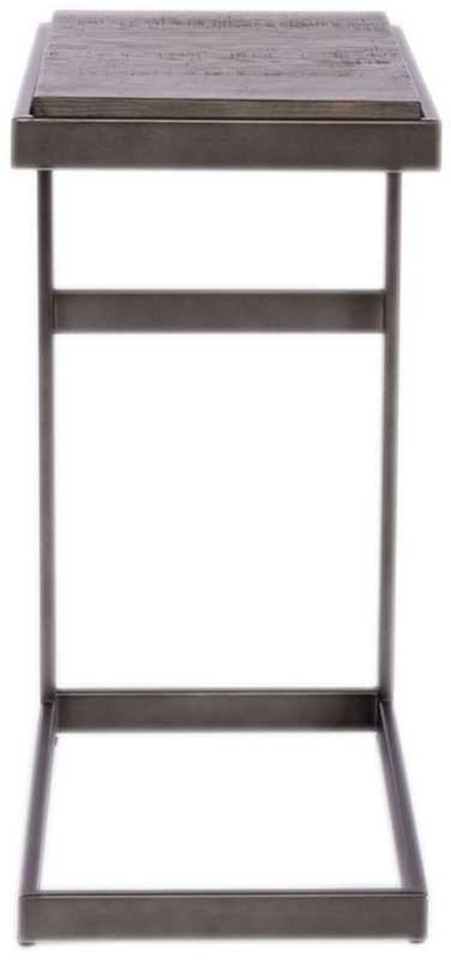 Liberty Furniture Modern View Gauntlet Gray Laptop Table with Dark Pewter Base-2