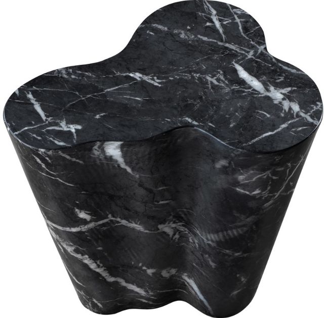 Meridian Furniture Monza Black Marble End Table-3