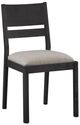 Bassett® Furniture Origins Spence Carbon Dining Chair with Thrillist Linen Upholstered Seat-0