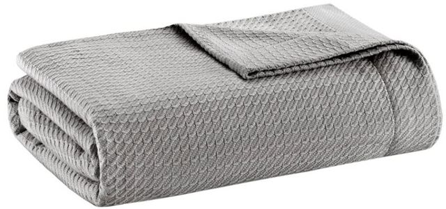 Olliix by Madison Park Egyptian Cotton Grey King 100% Certified Egyptian Cotton Blanket-0