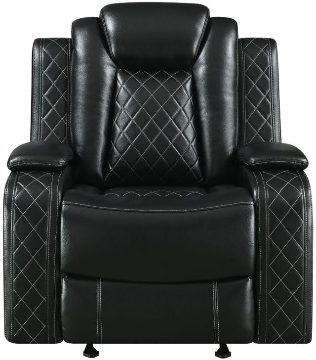 New Classic® Home Furnishings Orion II Black Power Glider Recliner-2