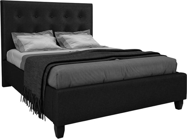 Beaudoin Customizable Adam Queen Upholstered Platform Bed with Woodland Footboard-1