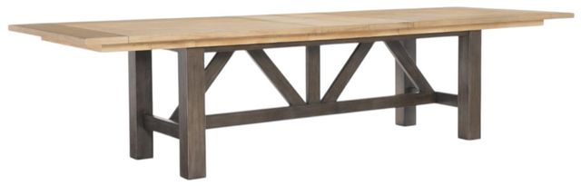 Legacy Classic XXX's and OOO's Amber Trestle Dining Table with Cocoa Base-2
