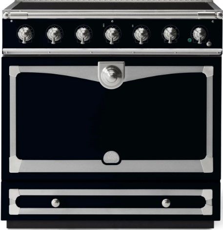 La Cornue CornuFé 90 Albertine 36" Gloss Black Pro Style Induction Range-0
